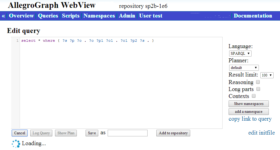 Query Cancel Button