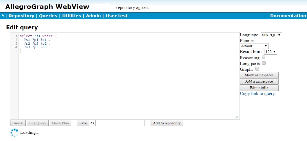 Query Cancel Button