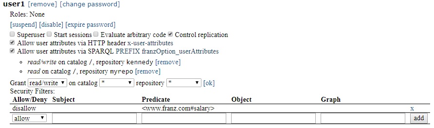 User1 profile