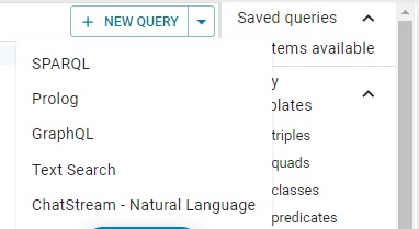 The new query menu