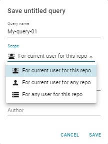Query save scope