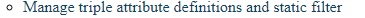 Attributes and static filters